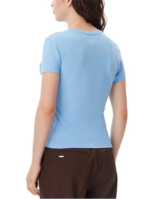 T-shirt donna celeste in cotone Tommy Jeans | DW0DW19447C12
